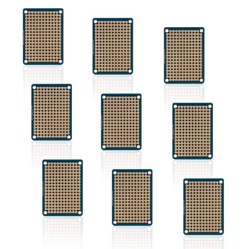 Treedix تريدكس 9 قطع لوحة دائرية صغيرة قابلة للحام لوحة عالمية PCB درع نموذج مزدوج الجوانب ثقوب مطلية بالذهب متوافقة مع مجموعة أردوينو وراسبيري باي درع النمذجة والاختبار - Image 1